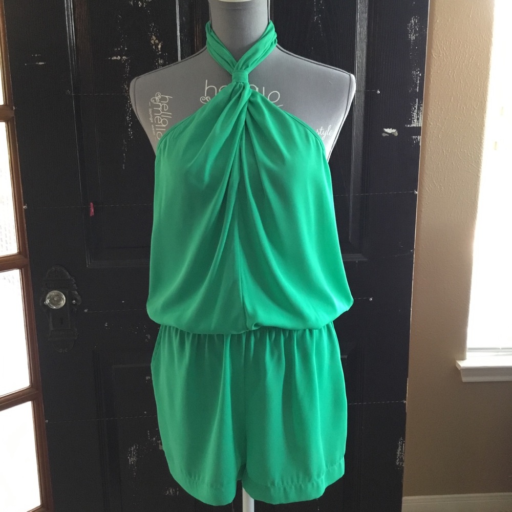 BCBG Max Azria Halter-Top Romper
